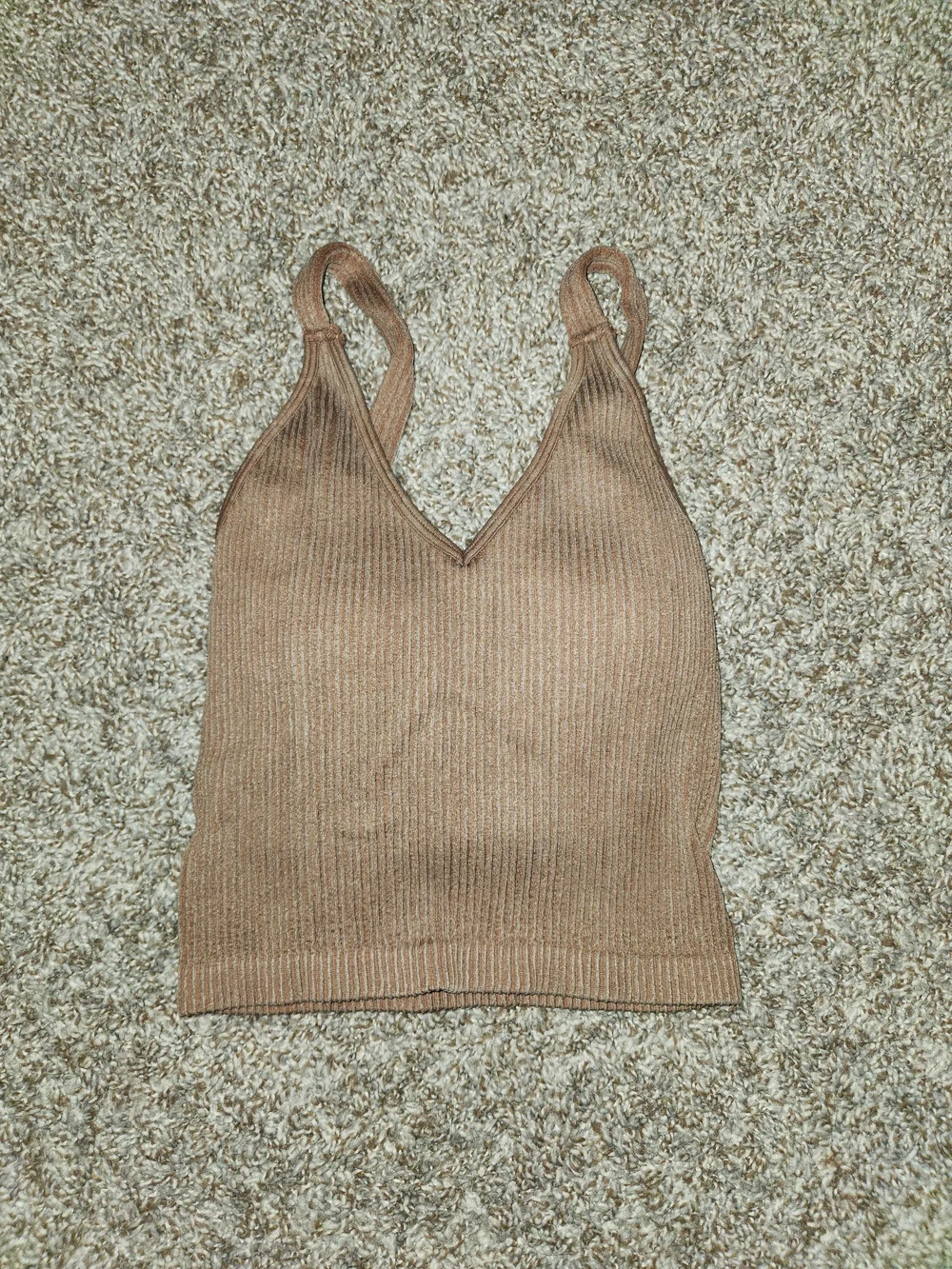 Bralette Cropped Ribbed Size Small - Picture 3 of 6
